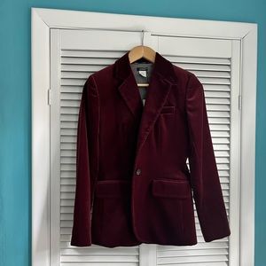 J. Crew velvet blazer, size 0